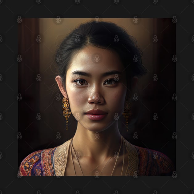 Thai Women Realistic Portrait Illustration by unrealartwork