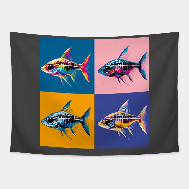 X-Ray Tetra - Cool Tropical Fish Tapestry by PawPopArt