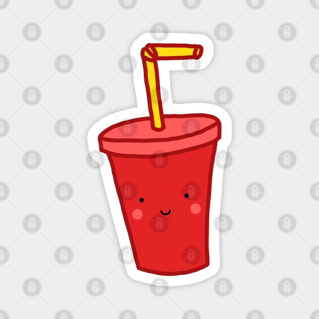 Kawaii Drink (red) Magnet by designminds1