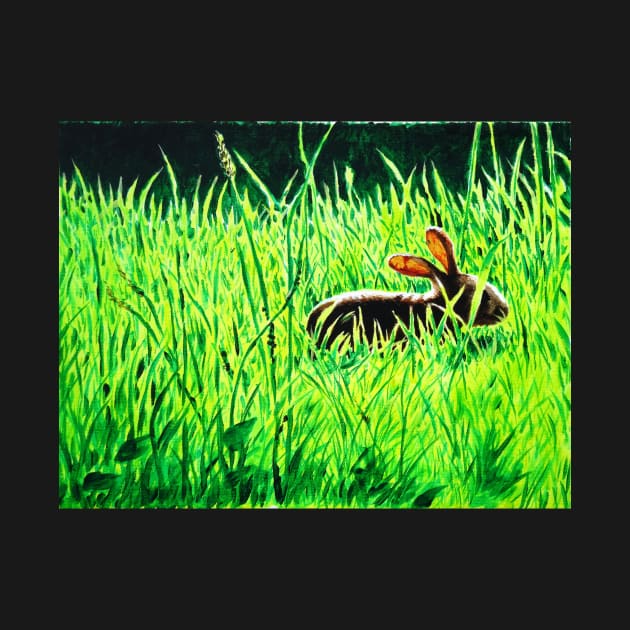 Rabbit in the Grass by Paul Mudie