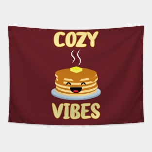 Happy Cozy Pancake Vibes for Breakfast or Any Time Tapestry