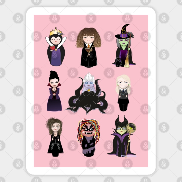 Kokeshis Witches - Witch - Sticker