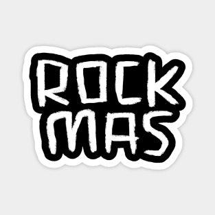 Typography Rock Music Xmas, Text, Rockmas, Cool Christmas Magnet