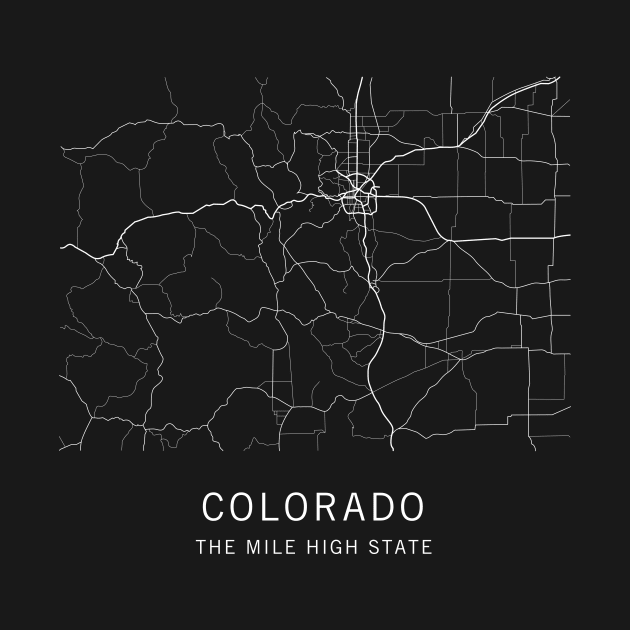 Colorado State Road Map by ClarkStreetPress