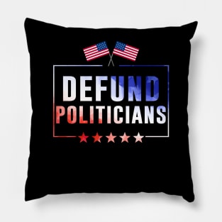 De.fund Politicians - Libertarian Anti-Government Political USA Flag Pillow