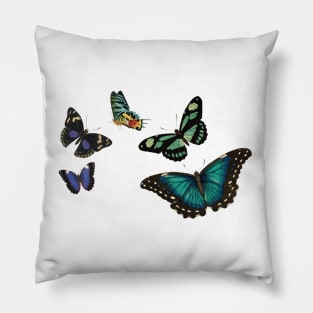 Blue Butterflies Pillow