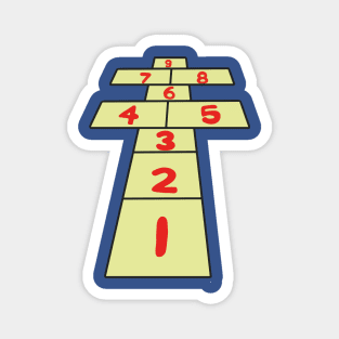 Hopscotch Playground Game Magnet