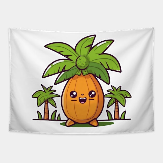 Life With Papaya Juicy Fruit Art Tapestry by InspirationPL