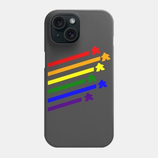 Rainbow Flying Meeples Phone Case