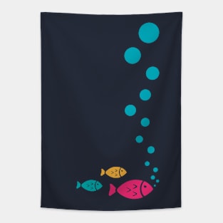 Fishes and Bubbles Tapestry