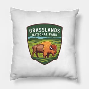 Grasslands National Park Bison Emblem Pillow