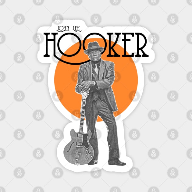 John Lee Hooker \\ Retro Blues Icon Tribute Magnet by darklordpug