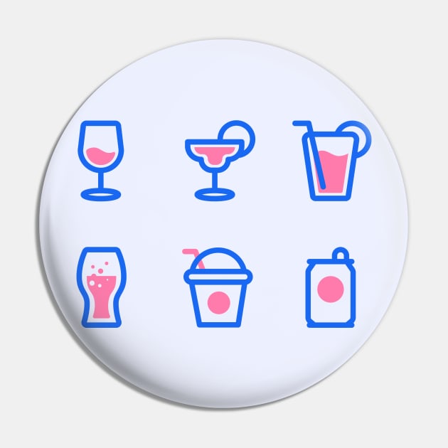 Drink Icons Pin by foodwear