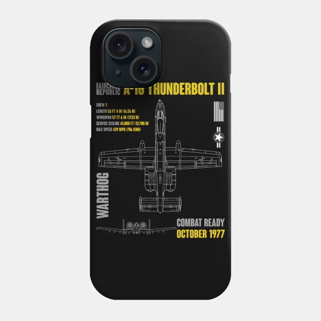 Fairchild Republic A-10 Thunderbolt II Phone Case by Mandra