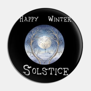 Happy Winter Solstice Pin