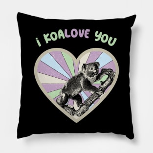 I koalove you - a retro vintage design Pillow