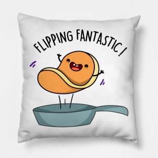 Flippin Fantastic Cute Pancake Pun Pillow