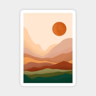 Modern Earthy Tones Mountains 18 Magnet