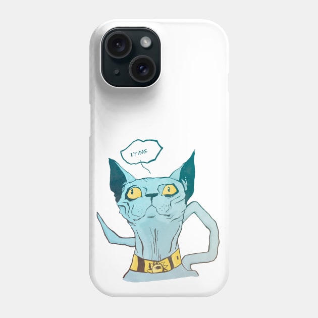 Lying Cat from Saga - Lying...heh Phone Case by pepperjaq