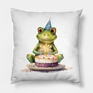 Happy Birthday Funny frog Pillow