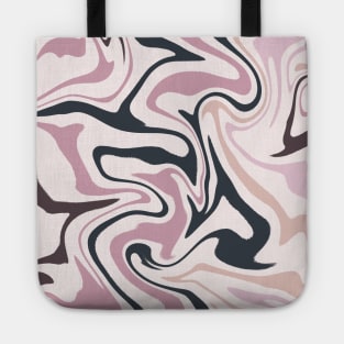 Retro Groovy Abstract Pattern Design Tote