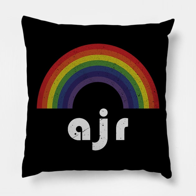 AJR - Rainbow Vintage Pillow by Arthadollar