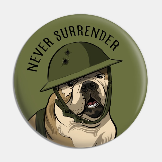 English Bulldog Pin by Black Tee Inc