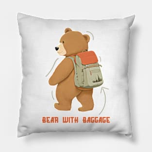 Bear With Baggage Pillow