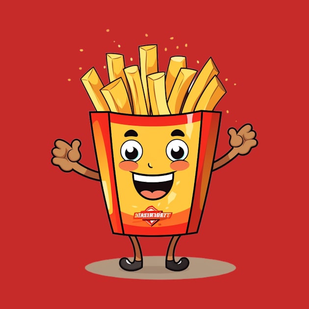 kawaii french fries T-Shirt cute ,potatofood by nonagobich