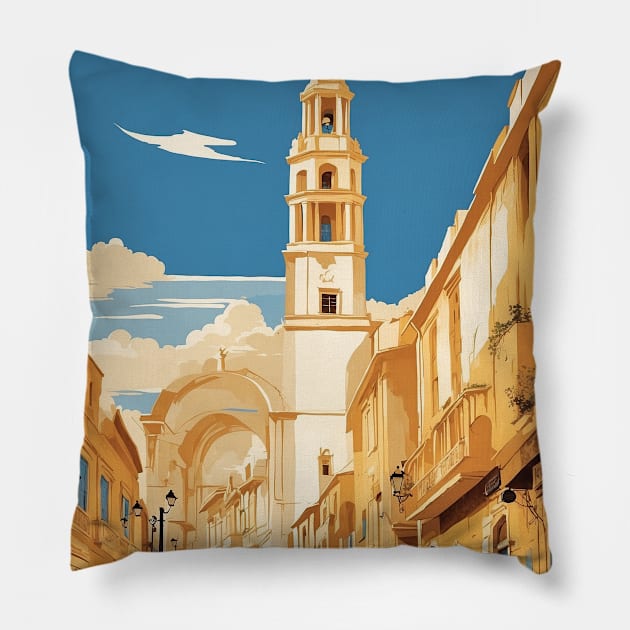 Posadas Argentina Vintage Tourism Poster Pillow by TravelersGems