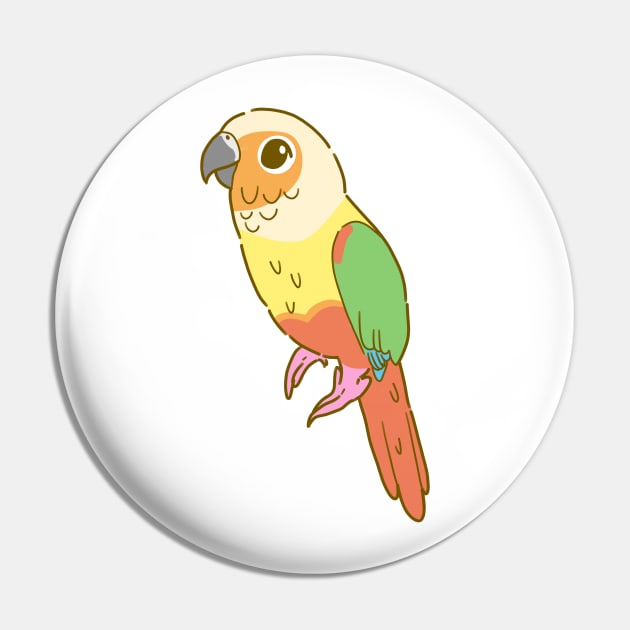 Pineapple Green Cheek Conure Pin by casserolestan