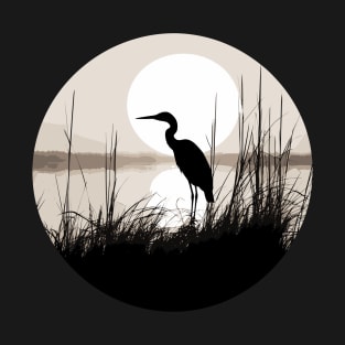 Heron in reeds T-Shirt