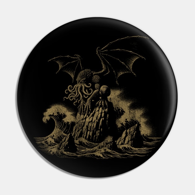 Cthulhu At Sea Pin by APSketches