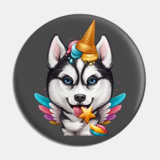 Husky Unicorn Pin