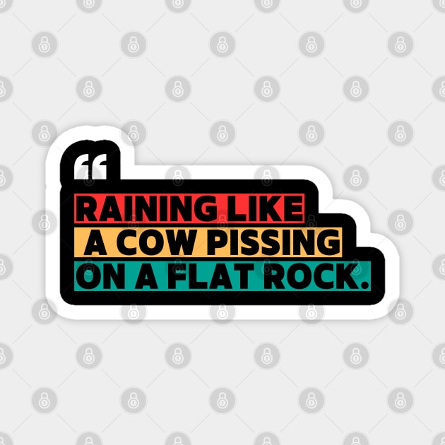 Raining Hard Funny Quote Magnet by ilyass's Store 3
