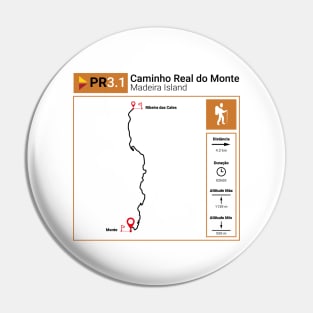 Madeira Island PR3.1 CAMINHO REAL DO MONTE trail map Pin