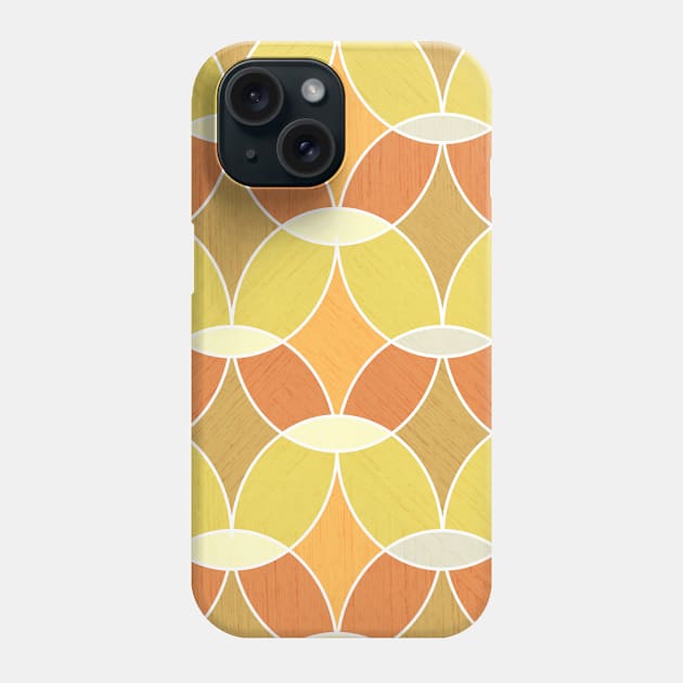 Retro Orange Tile Pattern Phone Case by tanyadraws