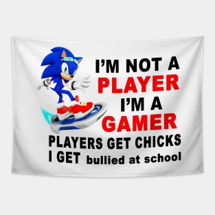 I'm Not A Player I'm A Gamer Players Get Chicks I Get Bullied at School Tapestry
