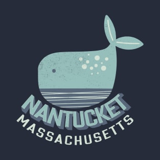 Nantucket Massachusetts Whimsical Whale T-Shirt