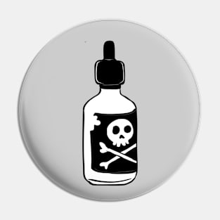 poison drops skull bones bottle Pin