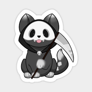 Grim Reaper cat Magnet