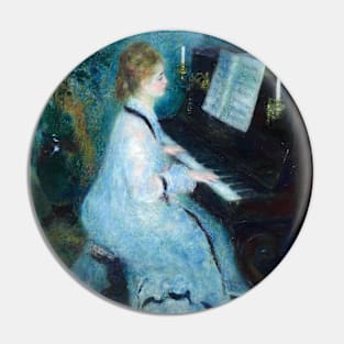 Woman at the Piano by Auguste Renoir Pin