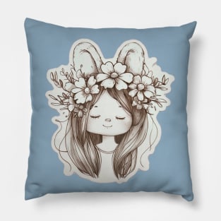 Cute girl 3 Pillow