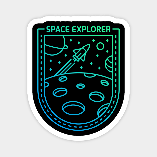 Space Explorer Magnet by VEKTORKITA