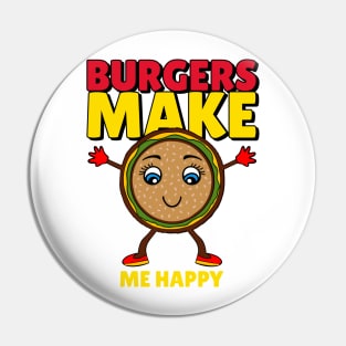 FUNNY Burger Addict Pin