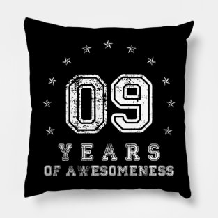 Vintage 9 years of awesomeness Pillow