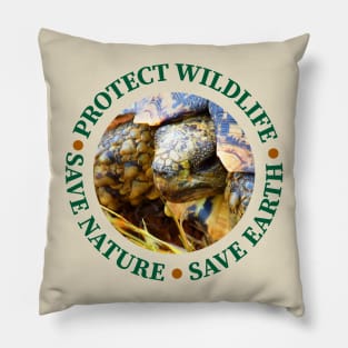 Wildlife Conservation Earth Day Tortoise Pillow