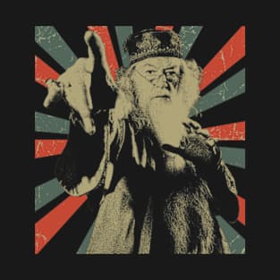 Sir Michael Gambon || Albus Dumbledore ||Vintage Art Design T-Shirt