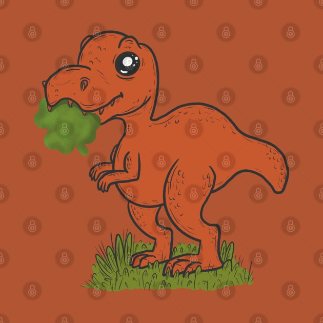 Shamrock dino st patricks day by Xatutik-Art