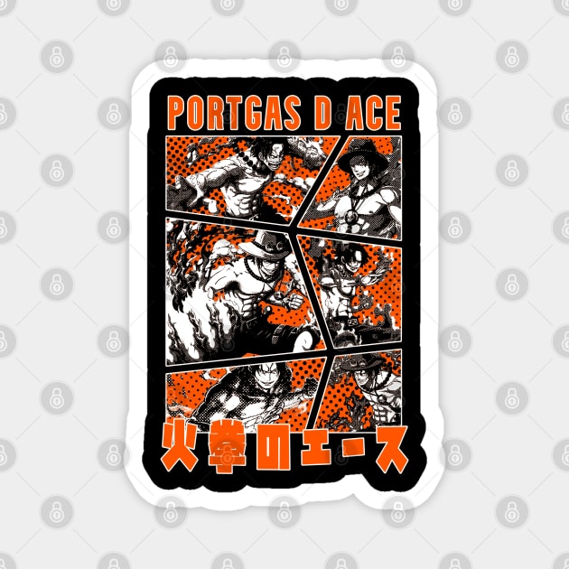 portgas d ace Magnet by Retrostyle